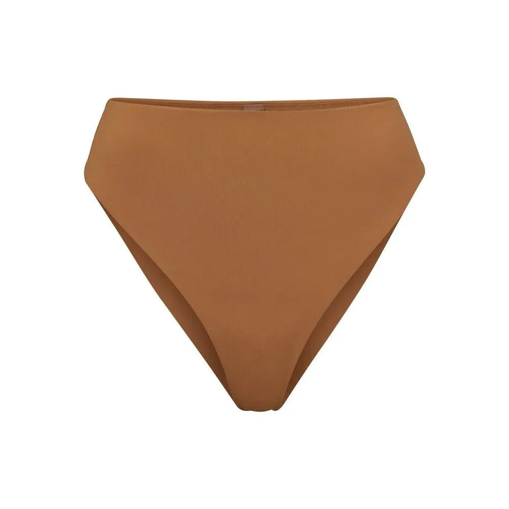Skims Swim Mid Waist Bottom Almond Size Small